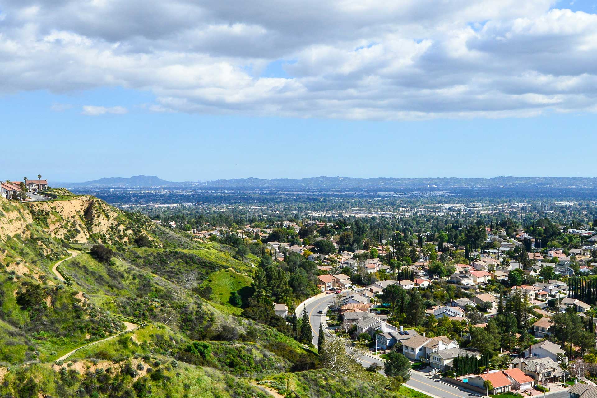 scenic shot of la county neighborhood